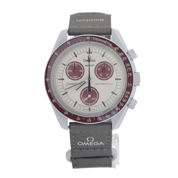 New Omega x Swatch Mission to Pluto Moonswatch Bioceramic Red Men's Watch + B&P - Picture 2 of 4